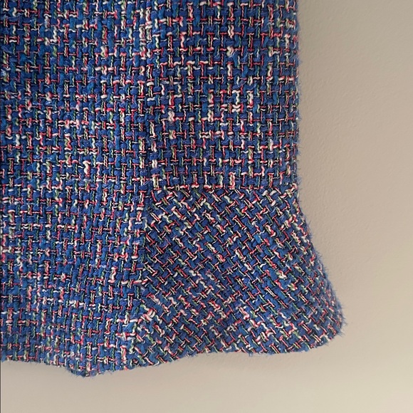 J Crew Womens Fluted Skirt in Blue Autumn Tweed Sz 6 Preppy Classic Chic Office - Picture 6 of 11